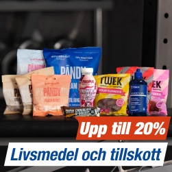 Upp till 20% p� livsmedel och tillskott